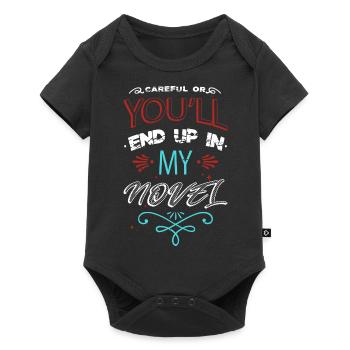 Editer Fun School Book Lover Statement Sayings - Baby Premium short-sleeve bodysuit - black - Front