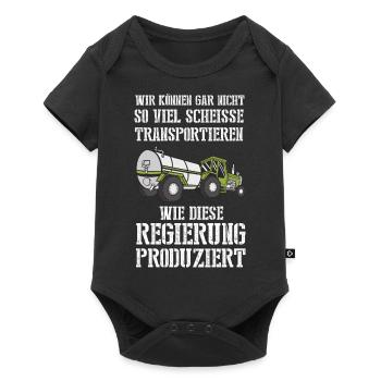 We can't transport so much shit - Baby Premium short-sleeve bodysuit - black - Front