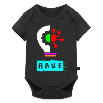 Rave bulb - Baby Premium short-sleeve bodysuit - black - Front