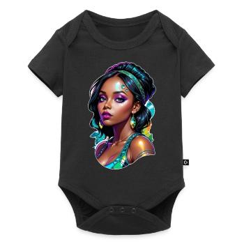 Afro Woman - Beauty - Baby Premium short-sleeve bodysuit - black - Front