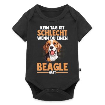 Dog Beagle - Baby Premium short-sleeve bodysuit - black - Front