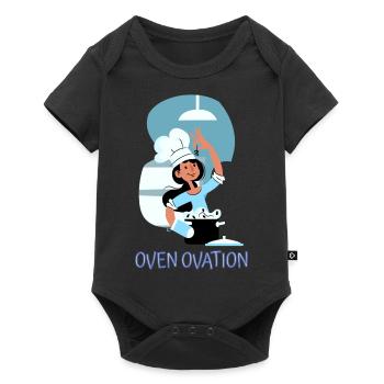 Chef Cook Kitchen Culinary Retro Bake Restaurant - Baby Premium short-sleeve bodysuit - black - Front