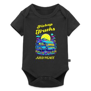 Truck Roads Countryside Camping Trucking Adventure - Baby Premium short-sleeve bodysuit - black - Front