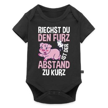 Riechst Du Den Furz Ist Der Abstand Zu Kurz - Baby Premium Kurzarmbody - Schwarz - Vorne