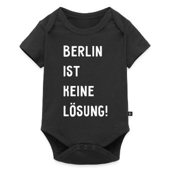 Berlin ist keine Lösung! - Hauptstadt Deutschland - Baby Premium Kurzarmbody - Schwarz - Vorne