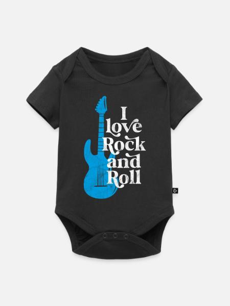 Ich liebe Rock'n'Roll - Baby Premium Kurzarmbody - Schwarz