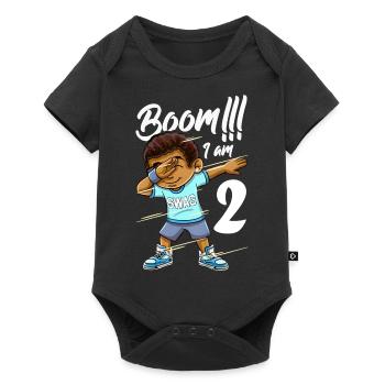 Boom Im 2 Year Old Black Boy Dabbing - Baby Premium short-sleeve bodysuit - black - Front