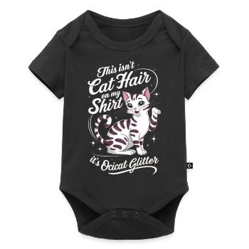 Katze Ocicat Geschenk - Baby Premium Kurzarmbody - Schwarz - Vorne