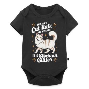 Katze Sibirische Geschenk - Baby Premium Kurzarmbody - Schwarz - Vorne