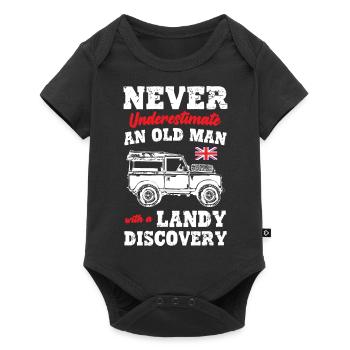 NEVER UNDERESTIMATE AN OLD MAN WITH A DISCOVERY - Baby Premium Kurzarmbody - Schwarz - Vorne