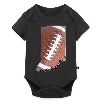 Real Football in the Indiana State Map - Baby Premium short-sleeve bodysuit - black - Front