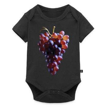 Trauben Obst Geschenk - Baby Premium Kurzarmbody - Schwarz - Vorne