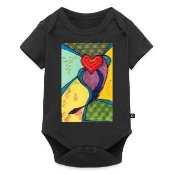 Heart - Baby Premium short-sleeve bodysuit - black - Front