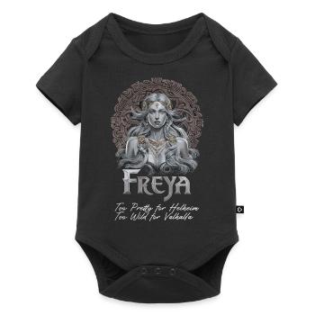Wikinger mythische nordische Göttin Freya Kunst - Baby Premium Kurzarmbody - Schwarz - Vorne