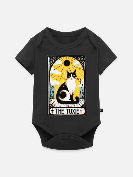 Tuxie-Tarot - Baby Premium Kurzarmbody - Schwarz