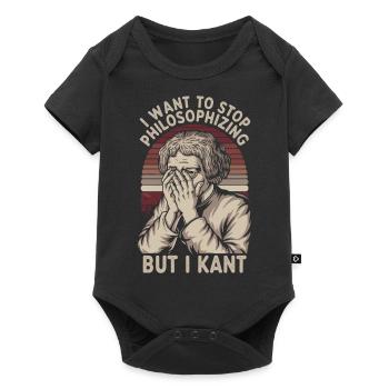 Je veux arrêter de philosopher mais je kant - Drôle - Body à manches courtes Premium Bébé - noir - Devant