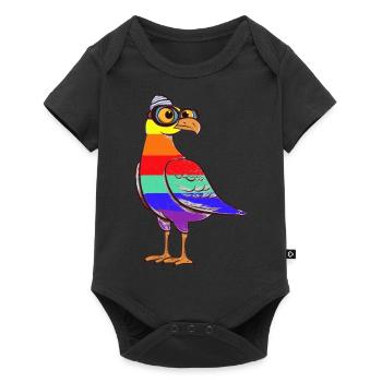 LGBT Rainbow Seagull Seagulls Maritime - Baby Premium short-sleeve bodysuit - black - Front