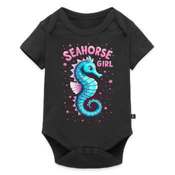 Fille hippocampe - Body à manches courtes Premium Bébé - noir - Devant