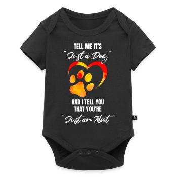Dog Four-legged Dog Love Paw Heart Dog Trainer - Baby Premium short-sleeve bodysuit - black - Front