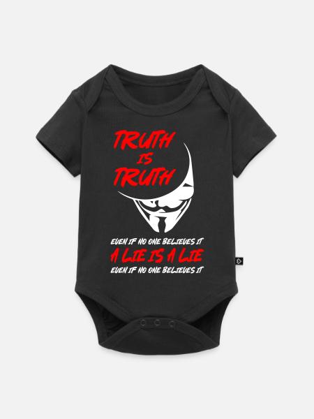 Truth or Lie Anonymous - Baby Premium Kurzarmbody - Schwarz