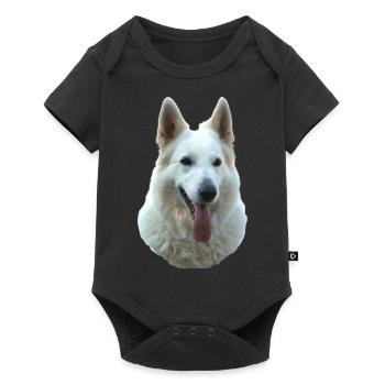 white Lady Portrait - Baby Premium Kurzarmbody - Schwarz - Vorne