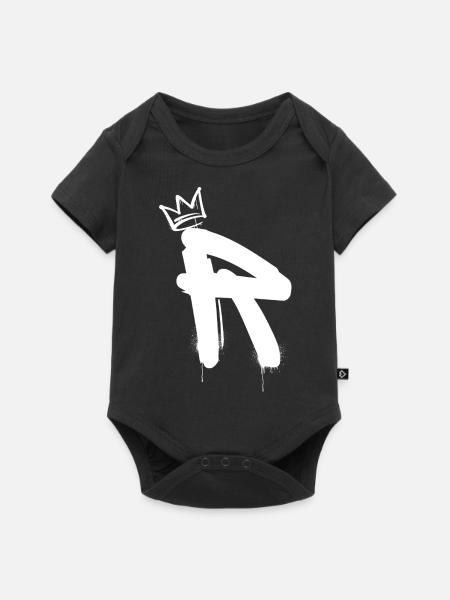 R - Baby Premium Kurzarmbody - Schwarz
