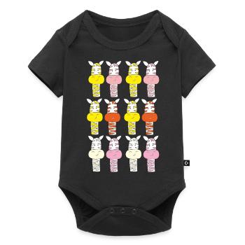Zebra Pattern - Baby Premium short-sleeve bodysuit - black - Front