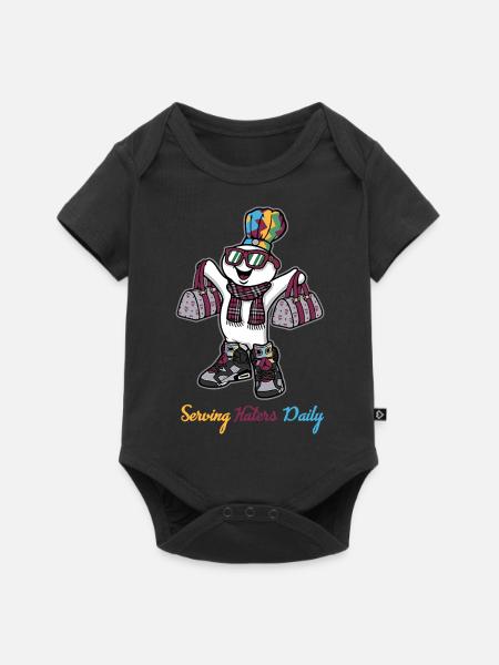 Serving Haters Daily - Baby Premium Kurzarmbody - Schwarz