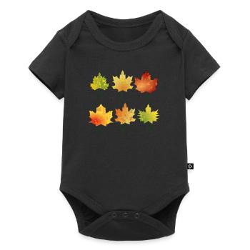 Autumn leaves - Baby Premium short-sleeve bodysuit - black - Front