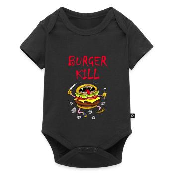 Carnivorous hamburger - Baby Premium short-sleeve bodysuit - black - Front