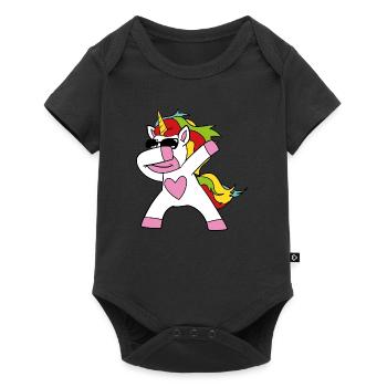 Cute Funny Cool Unicorn Unicorns fable - Baby Premium short-sleeve bodysuit - black - Front