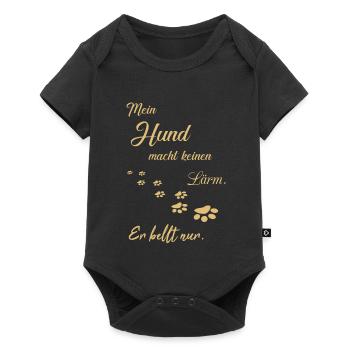 Dogs dog talk - Baby Premium short-sleeve bodysuit - black - Front