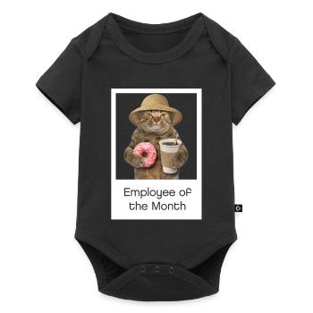 Cat Design -Cat Shirt - Employee of the month - Baby Premium short-sleeve bodysuit - black - Front