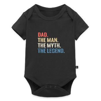 Chemise de fête des pères Papa L'Homme Le Mythe La Légende - Body à manches courtes Premium Bébé - noir - Devant