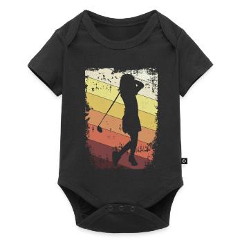 She is a golfer - Baby Premium short-sleeve bodysuit - black - Front