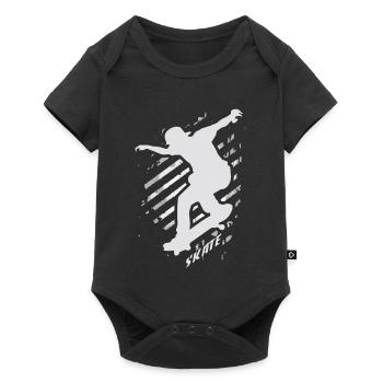 SK8R | Skate | Skater | Skateboard Skating - Baby Premium Kurzarmbody - Schwarz - Vorne