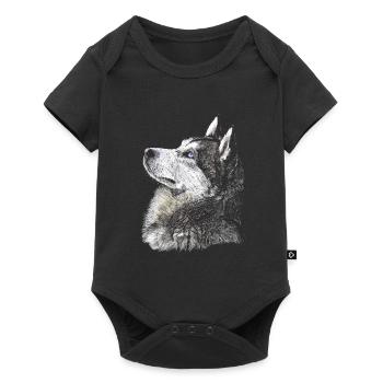 Husky - Body à manches courtes Premium Bébé - noir - Devant