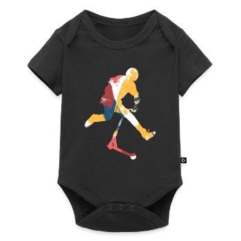 trottinette freestyle - Body à manches courtes Premium Bébé - noir - Devant