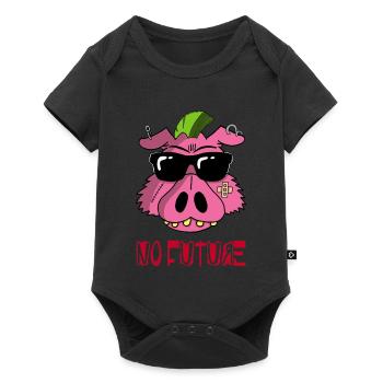 Cochon punk - Body à manches courtes Premium Bébé - noir - Devant