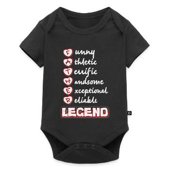 Fête des pères, Fête des pères, Fête des pères, Fête des pères - Body à manches courtes Premium Bébé - noir - Devant