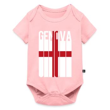 drapeau de Gênes Gênes Genes Génova - Body à manches courtes Premium Bébé - rose - Devant