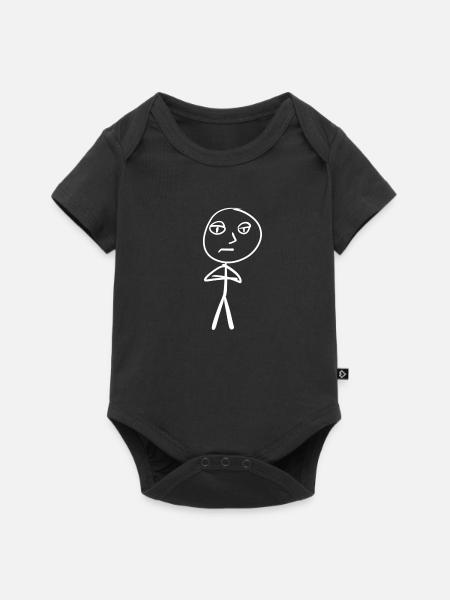 wütend gelangweilt - Baby Premium Kurzarmbody - Schwarz