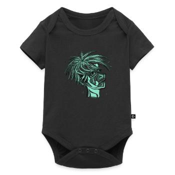Manga Junge - Baby Premium Kurzarmbody - Schwarz - Vorne