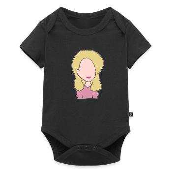 blonde woman - Baby Premium short-sleeve bodysuit - black - Front