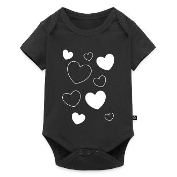 Saint-Valentin, Saint-Valentin, Saint-Valentin - Body à manches courtes Premium Bébé - noir - Devant