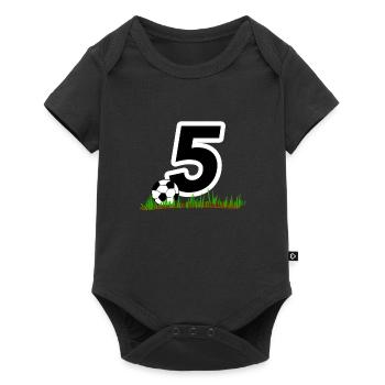 Équipe 5 Sport payer Ballon de football - Body à manches courtes Premium Bébé - noir - Devant