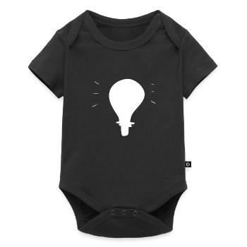 glühbirne licht symbol leuchten - Baby Premium Kurzarmbody - Schwarz - Vorne