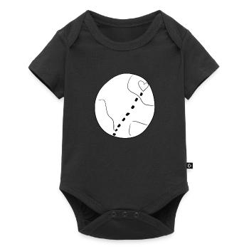 heart earth climatedchutz symbol love - Baby Premium short-sleeve bodysuit - black - Front