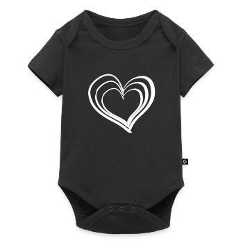 dear heart symbol - Baby Premium short-sleeve bodysuit - black - Front