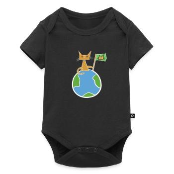 save the planet Earth symbol - Baby Premium short-sleeve bodysuit - black - Front